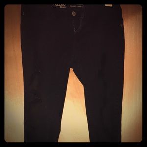 Target EUC distressed black low rise skinny